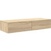 vidaXL Wandschap met lades 100x36x19 cm bewerkt hout sonoma eikenkleur
