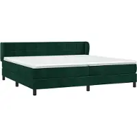 vidaXL Boxspring met matras fluweel donkergroen 200x200 cm