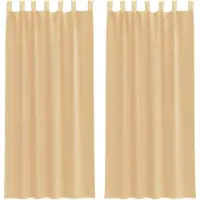 vidaXL Gordijnen met lussen 2 st 140x245 cm zand