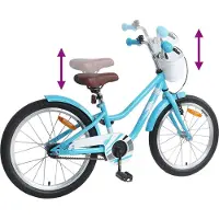 vidaXL Kinderfiets 18 Inch voor 5-7 jaar oud Lichtblauw