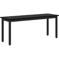 vidaXL Bank Zwart Eiken 110 x 35 x 45 cm Bewerkt hout