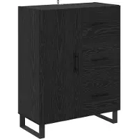 vidaXL Highboard 2 st Zwart Eiken 69,5 x 34 x 180 cm
