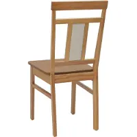vidaXL Eetkamerstoel 2 st Massief Rubberhout Naturel