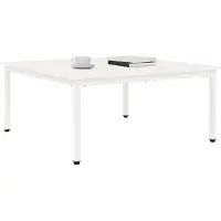 vidaXL Salontafel Wit 100 x 100 x 45 cm Massief grenenhout