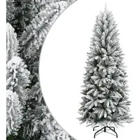 vidaXL Kunstkerstboom met sneeuw 240 cm PVC en PE