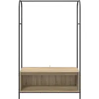 vidaXL Kledingrek Bruin Eiken 100 x 44 x 160 cm Bewerkt hout