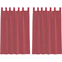 vidaXL Gordijnen voile met lussen 2 st 140x175 cm wijnrood