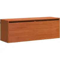 vidaXL Wandkast met plank Wasbruin 100 x 30 x 35 cm Massief grenenhout