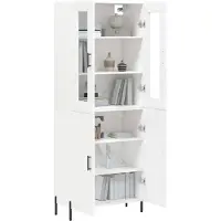 vidaXL Hoge kast 69,5x34x180 cm bewerkt hout wit