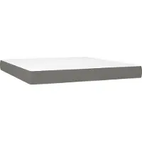 vidaXL Pocketveringmatras medium queen 152x203x20 cm stof donkergrijs
