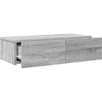 vidaXL Wandschap met lades 80x33x17 cm bewerkt hout grijs sonoma eiken