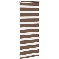 vidaXL Dubbele rolgordijn, bruin, 65x100 cm, stofbreedte 60,9 cm, polyester