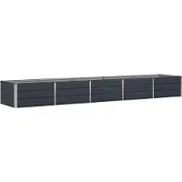 vidaXL Plantenbak Antraciet 400 x 80 x 45 cm Staal