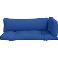 vidaXL Palletkussens 3 st stof blauw