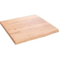 vidaXL Wandschap 40x40x2 cm behandeld massief eikenhout lichtbruin