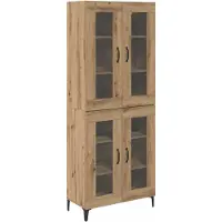 vidaXL Highboard Artisan Eiken 69,5 x 34 x 180 cm Bewerkt hout