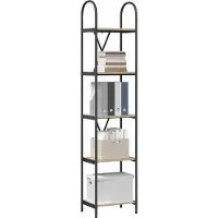 vidaXL Boekenplank 5-laags 40 x 30 x 183 cm Bewerkt hout Sonoma Eik