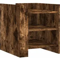 vidaXL Nachtkastje 45x50x50 cm bewerkt hout gerookt eikenkleurig