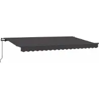 vidaXL Uitschuifbare luifel Antraciet 400 x 200 cm Stof