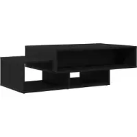 vidaXL Salontafel 105x55x32 cm bewerkt hout zwart eikenkleur