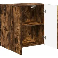 vidaXL TV Wandkast 59,5 x 31 x 60 cm Rook Eiken Bewerkt hout