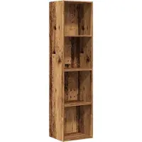 vidaXL Boekenkast/tv-meubel 36x30x143cm bewerkt hout oud houtkleurig