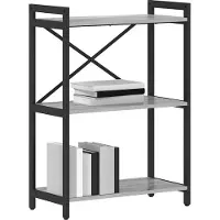 vidaXL Boekenplank 60 x 30 x 85 cm Bewerkt hout Grijs sonoma
