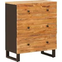 vidaXL Dressoir 2 st 60 x 33 x 75 cm Massief Mango Hout Bruin