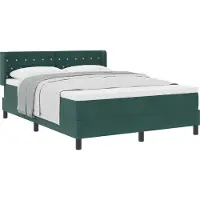 vidaXL Boxspring bed met hoofdeinde Donkergroen 200 x 160 cm Fluweel
