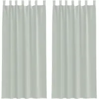 vidaXL Gordijnen voile met roedezakken 2 st lichtgrijs