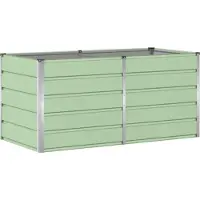 vidaXL Plantenbak Groen 160 x 80 x 75 cm Staal