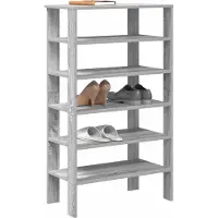 vidaXL Schoenenrek 61x32x105 cm bewerkt hout grijs sonoma eikenkleurig