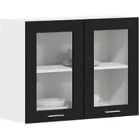 vidaXL Hangkast Lyon Zwart Eiken 80 x 31 x 60 cm Bewerkt hout