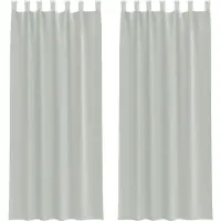 vidaXL Gordijnen voile met lussen 2 st 140x260 cm lichtgrijs