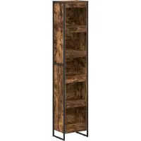 vidaXL Boekenkast 40 x 30 x 189,5 cm Bewerkt hout Rook Eik