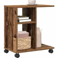 vidaXL Bijzettafel Oud hout 50 x 30 x 55 cm Bewerkt hout