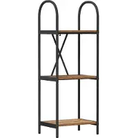vidaXL Boekenplank 3-laags 40 x 30 x 109 cm Bewerkt hout Oudhout
