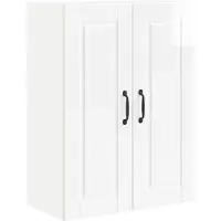 vidaXL Wandkast PORTO Hoogglans wit 60 x 31 x 80 cm Bewerkt hout