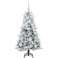 vidaXL Kunstmatige Hinged Kerstboom met 150 LED Wit 120 cm PE en PVC