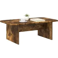 vidaXL Salontafel Rook Eiken 93 x 53 x 33 cm Bewerkt hout