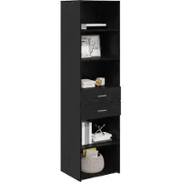 vidaXL Highboard Zwart Eiken 50 x 42,5 x 185 cm Bewerkt hout