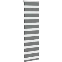 vidaXL Zebra rolgordijn 45x150 cm stofbreedte 40,9 cm donkergrijs
