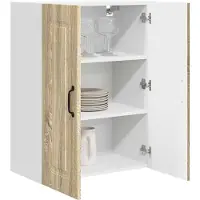 vidaXL Vaatwasserpaneel Kalmar Sonoma Eik 60 x 31 x 80 cm Bewerkt hout