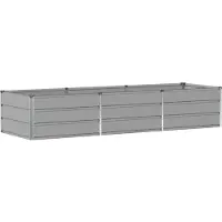 vidaXL Plantenbak Lichtgrijs 240 x 80 x 45 cm Staal