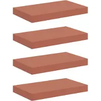 vidaXL Wandplank 4 st Rood 40 x 23,5 x 3,8 cm Bewerkt hout
