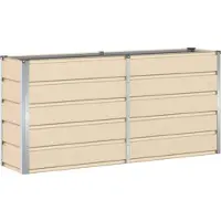 vidaXL Plantenbak Ivoor 160 x 40 x 75 cm Staal