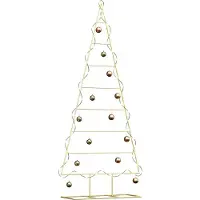 vidaXL Metalen kerstboom met standaard Goud 181 cm Poedercoated staal