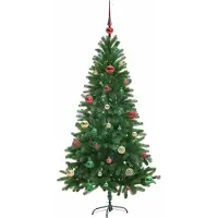 vidaXL Kerstboom met 150 LED met standaard Groen 150 cm PE