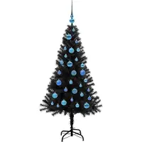 vidaXL Kerstboom Zwart 150 cm PVC