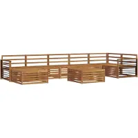 vidaXL Buiten bank set 8 st Naturel